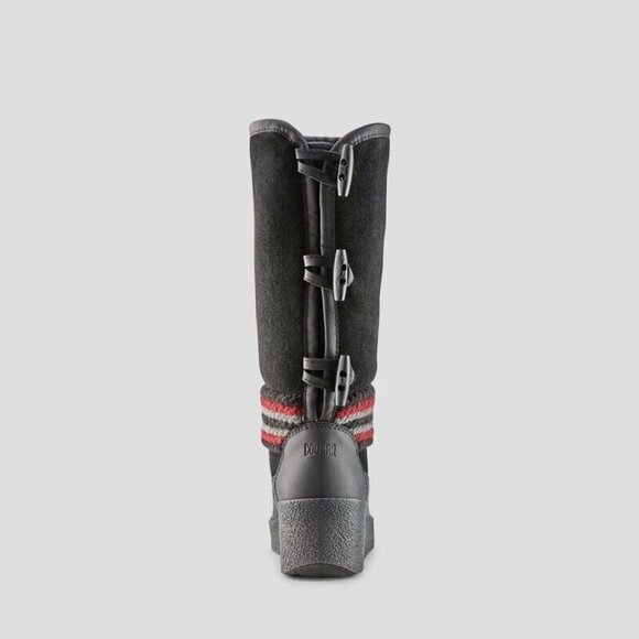 Cougar Duncan Black Leather Waterproof Shearling Boots for Women, Size 8 New - Picture 2 of 5